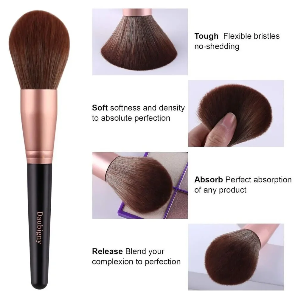 Daubigny 16Pieces Black Complete Premium Synthetic Professional Makeup Brushes